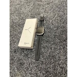 Smart Watch Model V17Z Wireless Call Fitness Tracker Black Silicone Strap Box